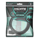 Cabo Extensor Hdmi 2.0 Macho X Fêmea Ultra Hd 4k 2 Metros