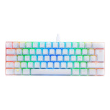 Teclado Gamer Vsg Mintaka Qwerty Español Latinoamérica Color Blanco Con Luz Rgb