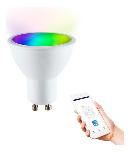 Dicroico Led Smart Wifi Rgb Multicolor Luz Blanca Calida