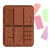 Molde Silicona X6 Tableta Surtidas Chocolate Chocolatin Love