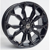 Roda Vw Gol Preto Aro 16 4x100 Voyage Up M16 (jogo)+bicos