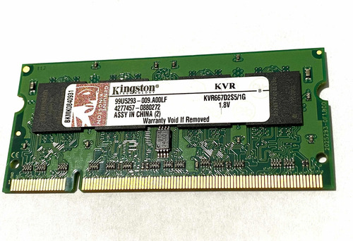 Memoria Ram Kingston Ddr2 1 Gb  (x2 Modulos)