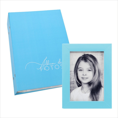 Album + Porta Retrato 10x15/500 Fotos Presente Ideal Brinde
