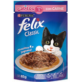 Snack Gato Sobre Purina Felix Gatito Carne En Salsa 85g
