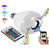 Lampada Musical Caixa Som Bluetooth Led Rgb Com Controle E27