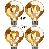 4 Ampolletas Globo Led  Vintage G95 4w E27 Luz¨calida