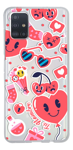 Funda Para Galaxy San Valentín Stickers Con Tu Nombre