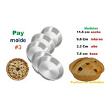 Moldes Mini Tarta Pay Set 100 Pzs. Repostería No. 3 Aluminio