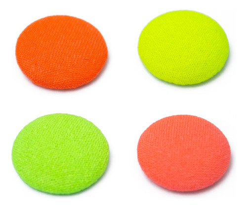 Boton Lunar Forrado Para Pegar Colores Fluor Pack Por 100u.