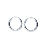 Aros Argolla Lisa 16 Mm Gruesas Plata Italiana 925 Estuche