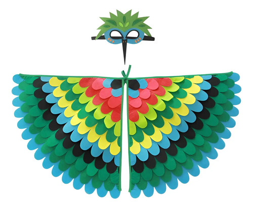 Ha Ropa De Pájaros Para Niños Con Capa De Alas De Colores .