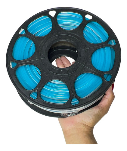 50mts Mangueira Neon Led Flexivel 12v Corte 2,5cm Azul Ciano