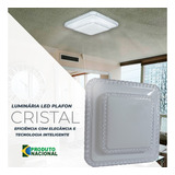 Palide Plafon Cristal Duplo  Led 30w - 60w Sobrepor Multicor Kt2 Cor Branco 110v/220v