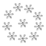 10pcs Botones De Cristal Copo Nieve Costura Pelo Decoración
