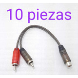 Cable Rca 1 Hembra Y 2 Machos Rock Series Rks-ymx10 10piezas