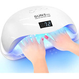 Secador De Uñas Profesional 72w Sol 5 Pro Uv Led Lámpara De 