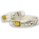Alianzas De Plata 925 Y Oro -anillos Casamientos -compromiso