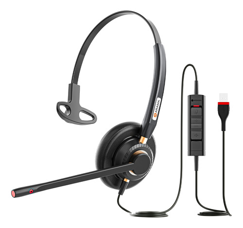 Auriculares Usb Arama A800usb Con Micrófono Para Pc/portátil