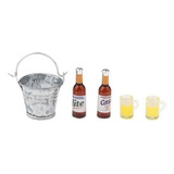 3x 1/12 De Botellas De Cerveza Tazas Modelo Set Para Doll