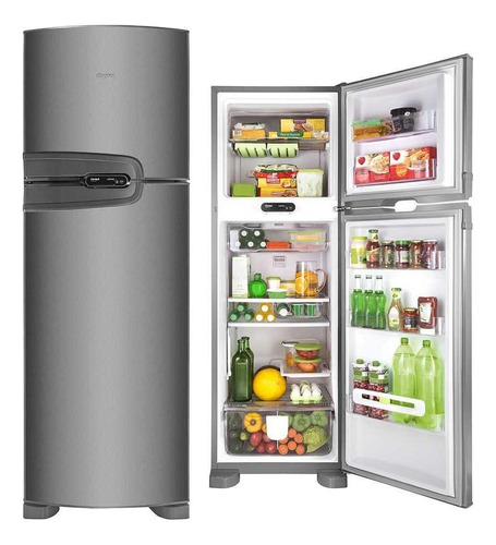 Refrigerador Consul Frost Free Duplex 386l Inox 220v Crm43nk