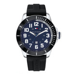 Reloj Tommy Hilfiger 1791661 Hombre Essentials Acero Color De La Malla Negro Color Del Bisel Negro Color Del Fondo Azul