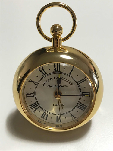 Reloj De Escritorio Vintage Roger Lascelles  Ingles Metalico