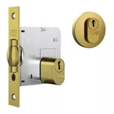 Fechadura Stam Rolete Pivotante 1005 Ros Redonda Gold Ouro