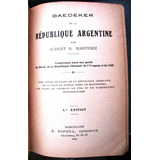 Baedeker Argentine Frances 1914 Mapa Ferrocarril Bsaires Map