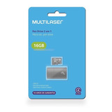 Cartão De Memoria 16g Multilaser 2x1