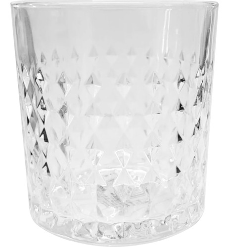 Set X6 Vasos Cortos Vidrio Labrado 