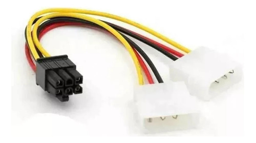 Adaptador Molex Psu Fonte 4 Vias Para Pci Express 6 Pinos