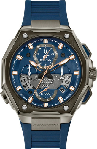 Relógio Bulova Masculino Precisionist X 98b357 Azul 10 Anos