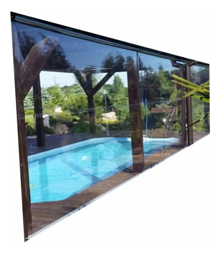 Toldo Cortina Retrátil Lona + Kit Peças Completo 380x280