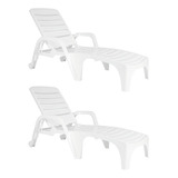 Reposera Carilo Plegable Playa Piscina Gardenlife Set X2 