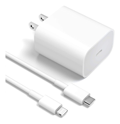 Cargador Apple Usb C 20w + Cable Usb C A Lightning Original