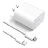 Cargador Apple Usb C 20w + Cable Usb C A Lightning Original