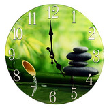 Zen Bambú 13 Reloj De Vidrio