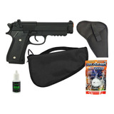 Combo De Pistola De Airsoft Spring Full Metal V22 Pt92 6mm