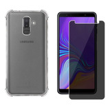 Kit Capa Anti Impacto Para Galaxy J8 + Pelicula Privacidade