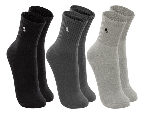 Kit 3 Pares Meias Cano Médio Masculino Lupo Sport Oferta