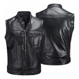 Chaqueta Biker De Cuero, Chaleco De Hombre For M