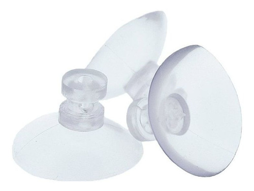 Ventosa De Silicone P/ Fixação - Transparente - 25mm - 10pçs