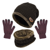 F Conjunto De Guantes Unisex De Invierno Cálido Gorro