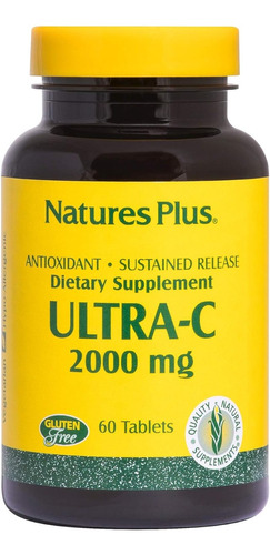 Natures Plus | Ultra C With Rose Hips | 2000mg | 60 Tablets