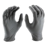 100 Guantes Nitrilo Grado Médico Sin Latex Ni Polvo Negros Color Negro Talla G