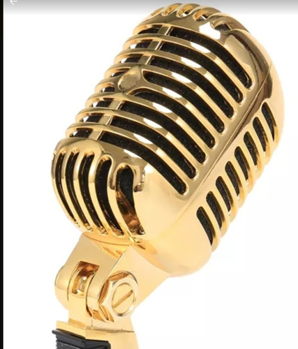 Microfone Vintage Csr / Dourado 