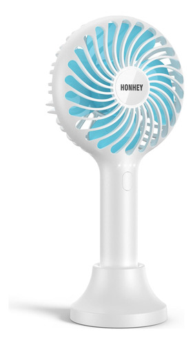 Ventilador De Escritorio Honhey Recargable 3 Vel Blanco