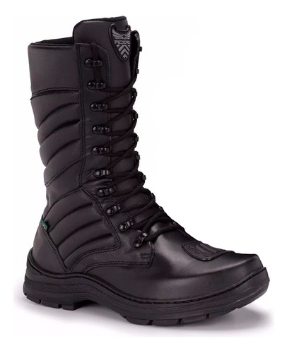 Bota Coturno Acero Militar Tático Motociclista Cano Alto