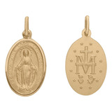 Medalla Virgen De Los Milagros En Oro Amarillo 18k