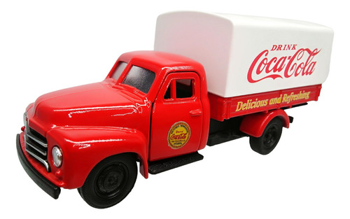 Carro Coca Cola Camion Clasico Repartidor Metalico A Escala